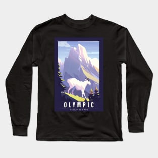 Olympic National Park Travel Poster Long Sleeve T-Shirt